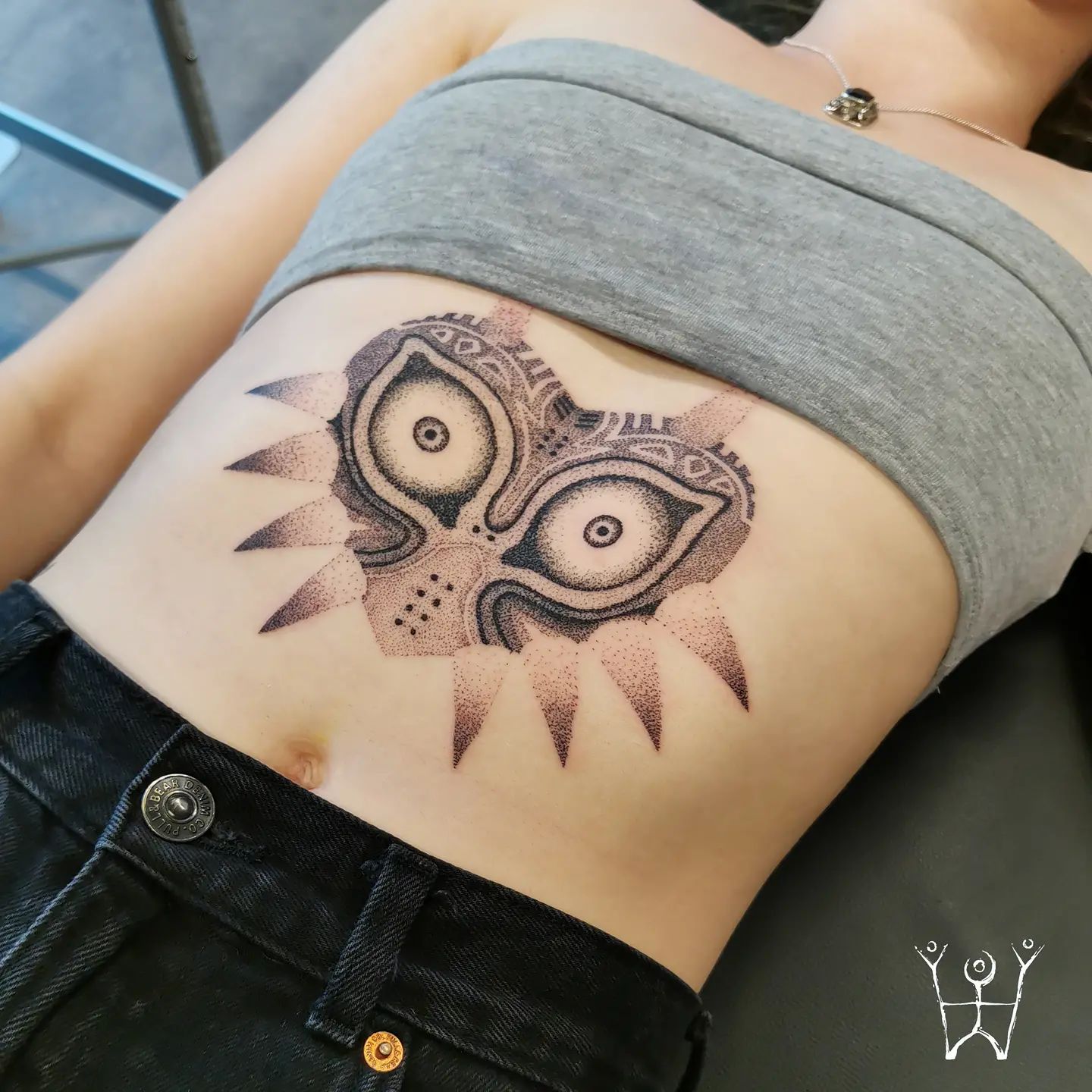 Majoras Maske in Dotwork