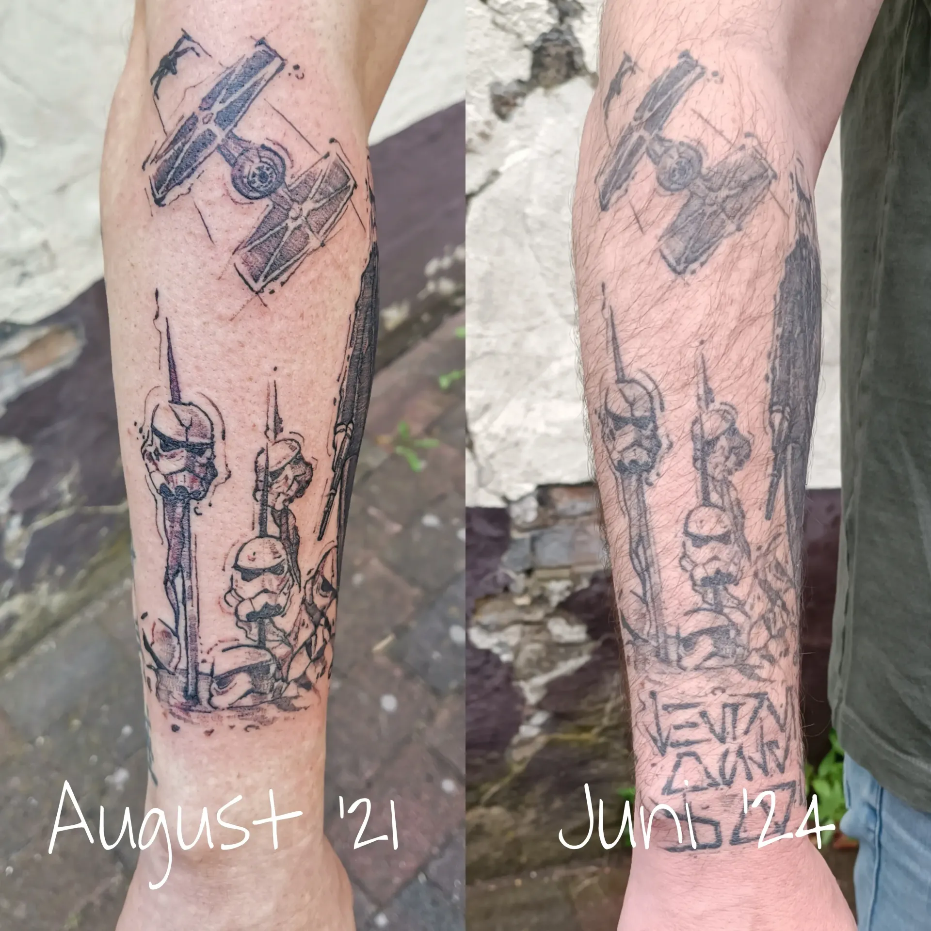 abgeheiltes Starwars Tattoo