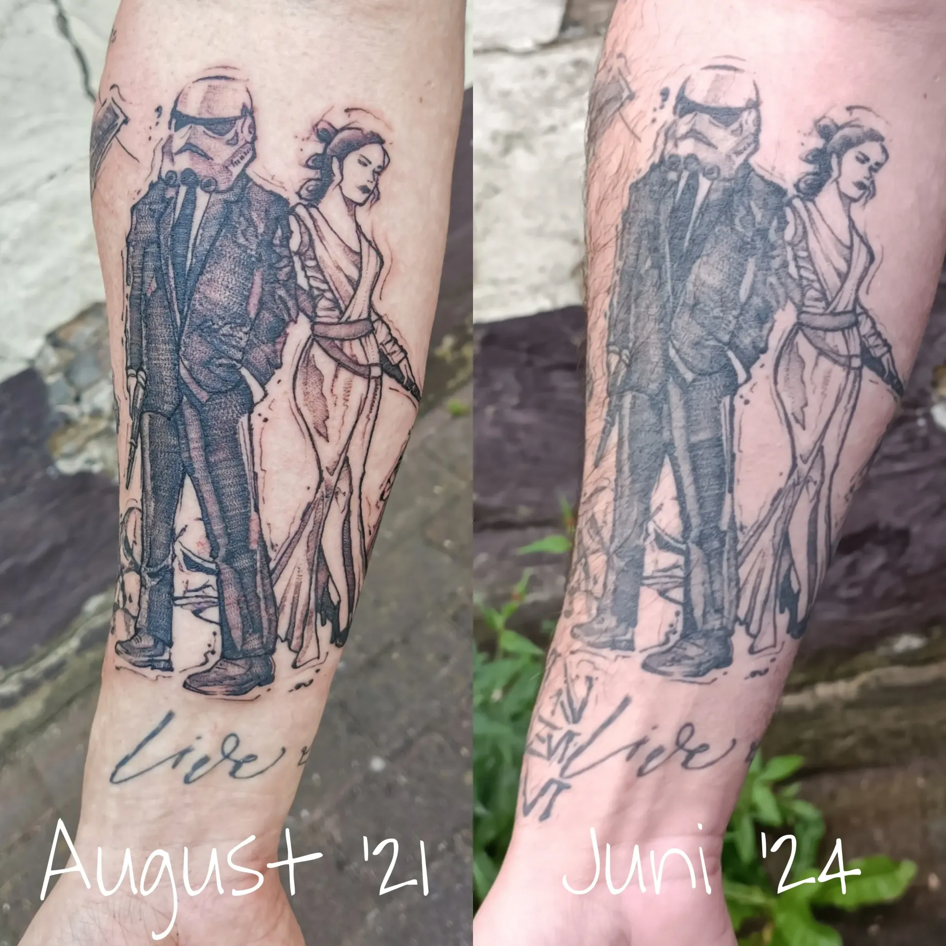 abgeheiltes Starwars Tattoo