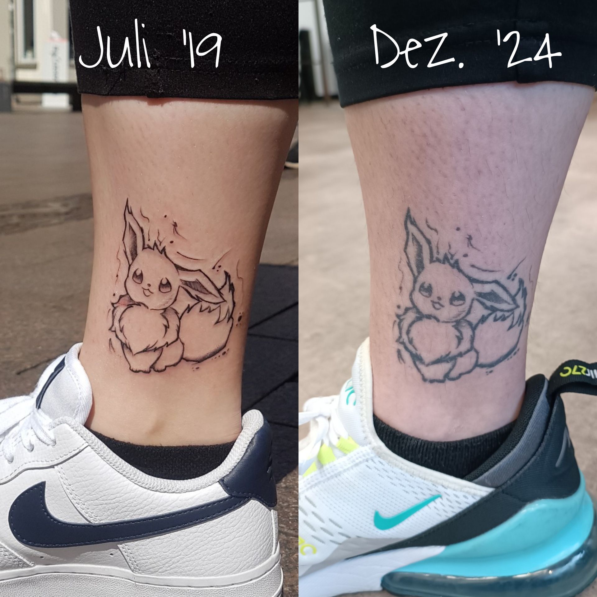 abgeheiltes Evoli Tattoo (Pokemon)
