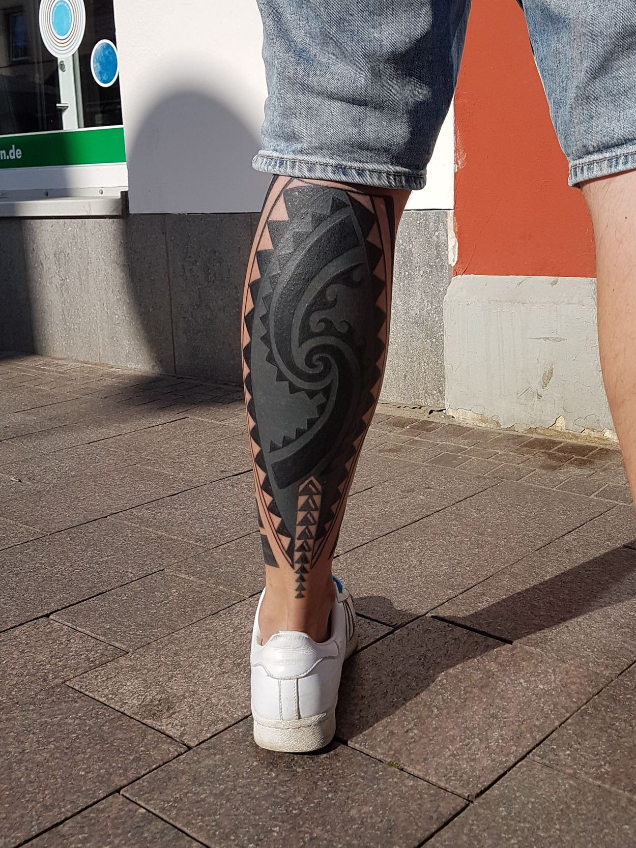 Black on Black blackout tattoo