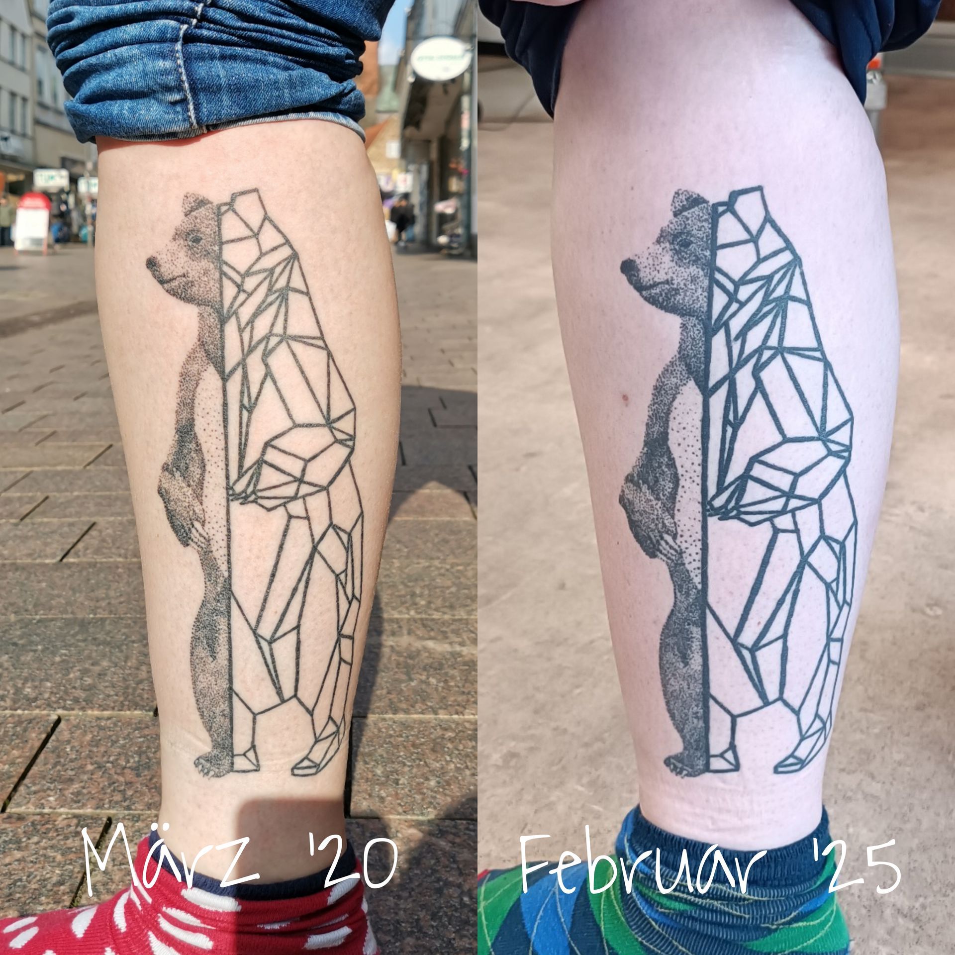 Origami Dotwork Bär