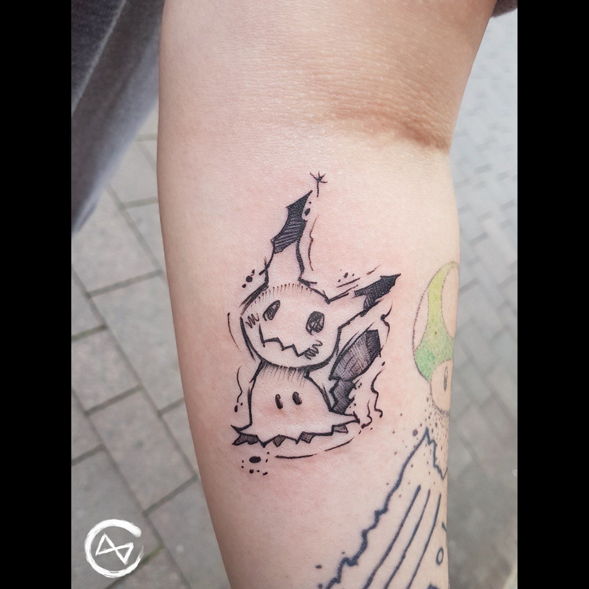 Mimikyu Mimigma Pokemon Tattoo, Sketchy Tattoo, Sketchtattoo Sketch, Flensburg Schwarze Zeit Schwarzezeittattoo
