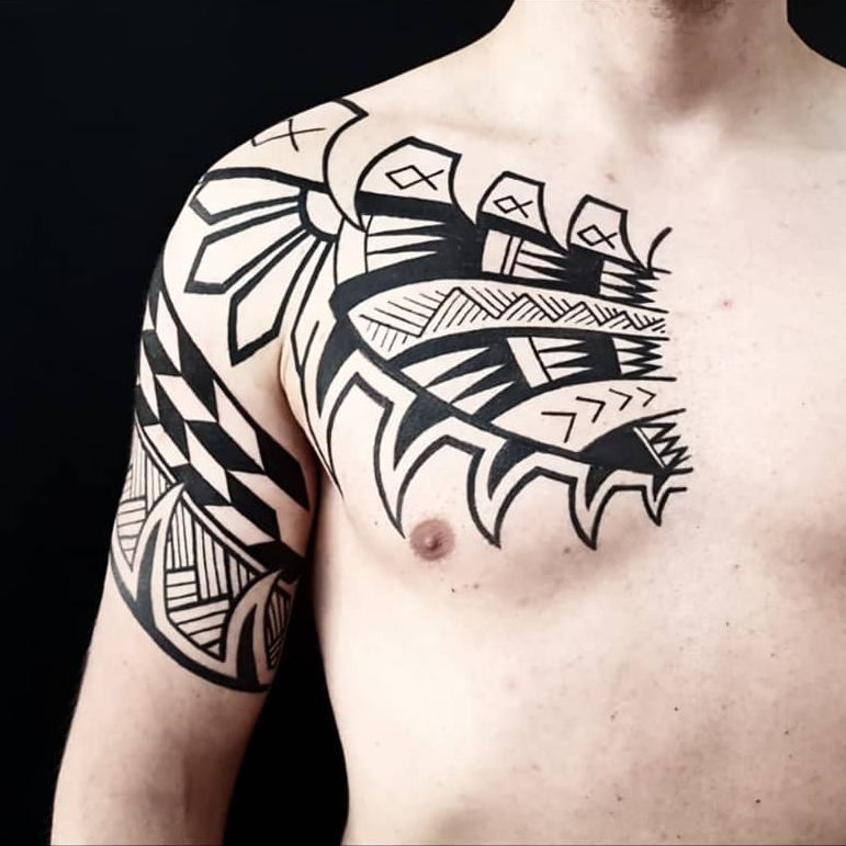 Samoa Tattoo Polynesisch Maori Sleeve