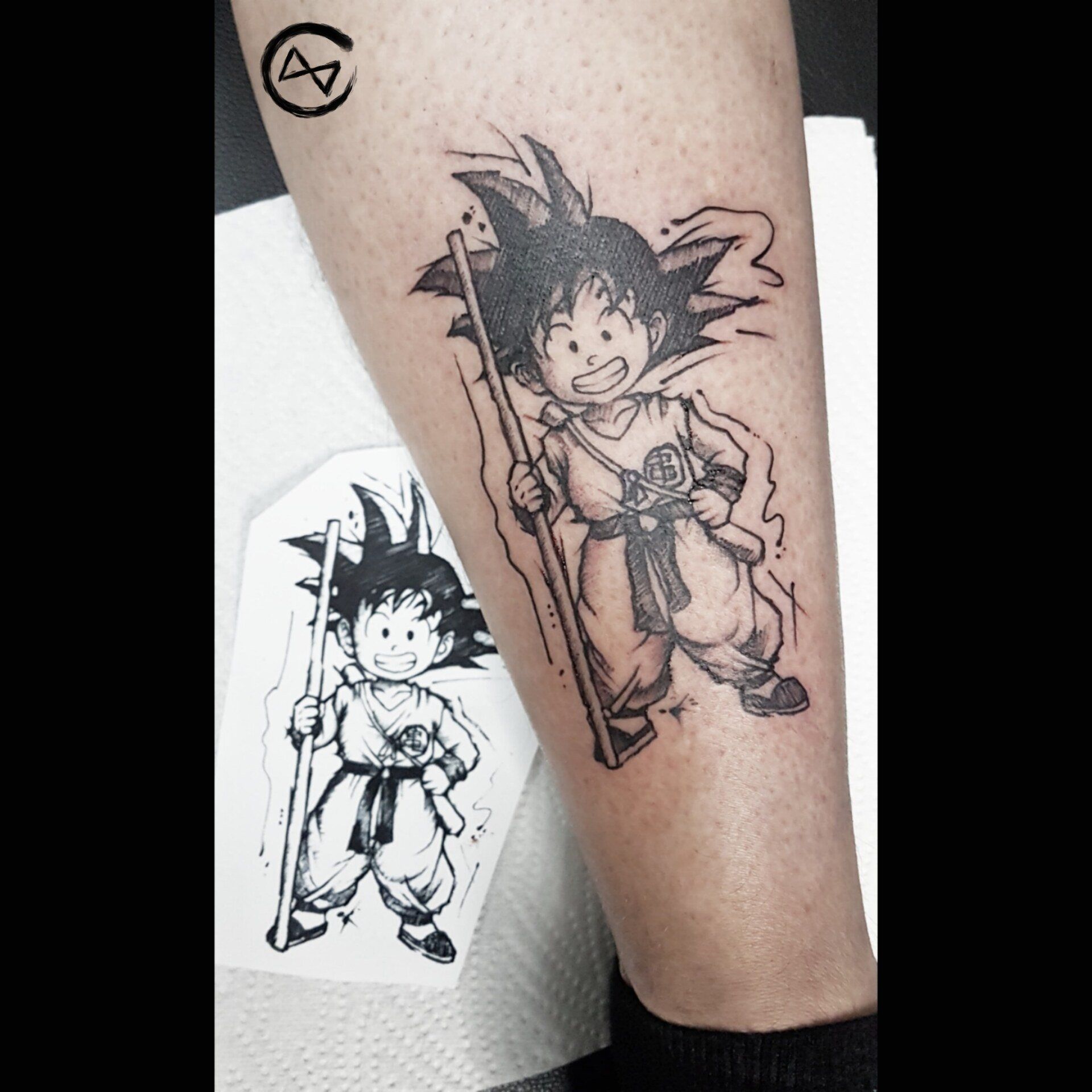Dragonball Z Dragonballz Son Goku Sketchy Anime Manga Tattoo, Sketchy Tattoo, Sketchtattoo Sketch, Flensburg Schwarze Zeit Schwarzezeittattoo