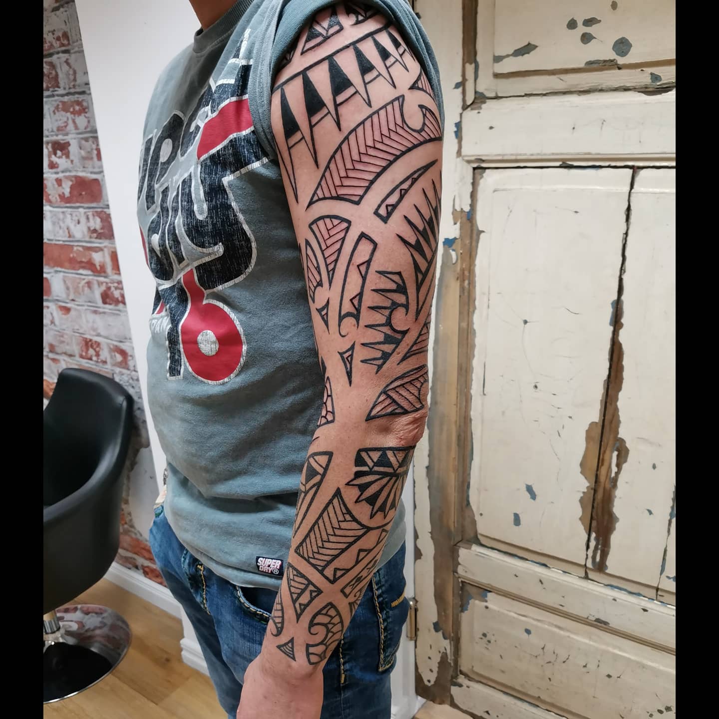 Maori Sleeve Polynesian Tattoo