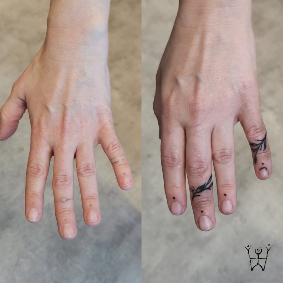 Ring- und Fingertattoo Touch Up