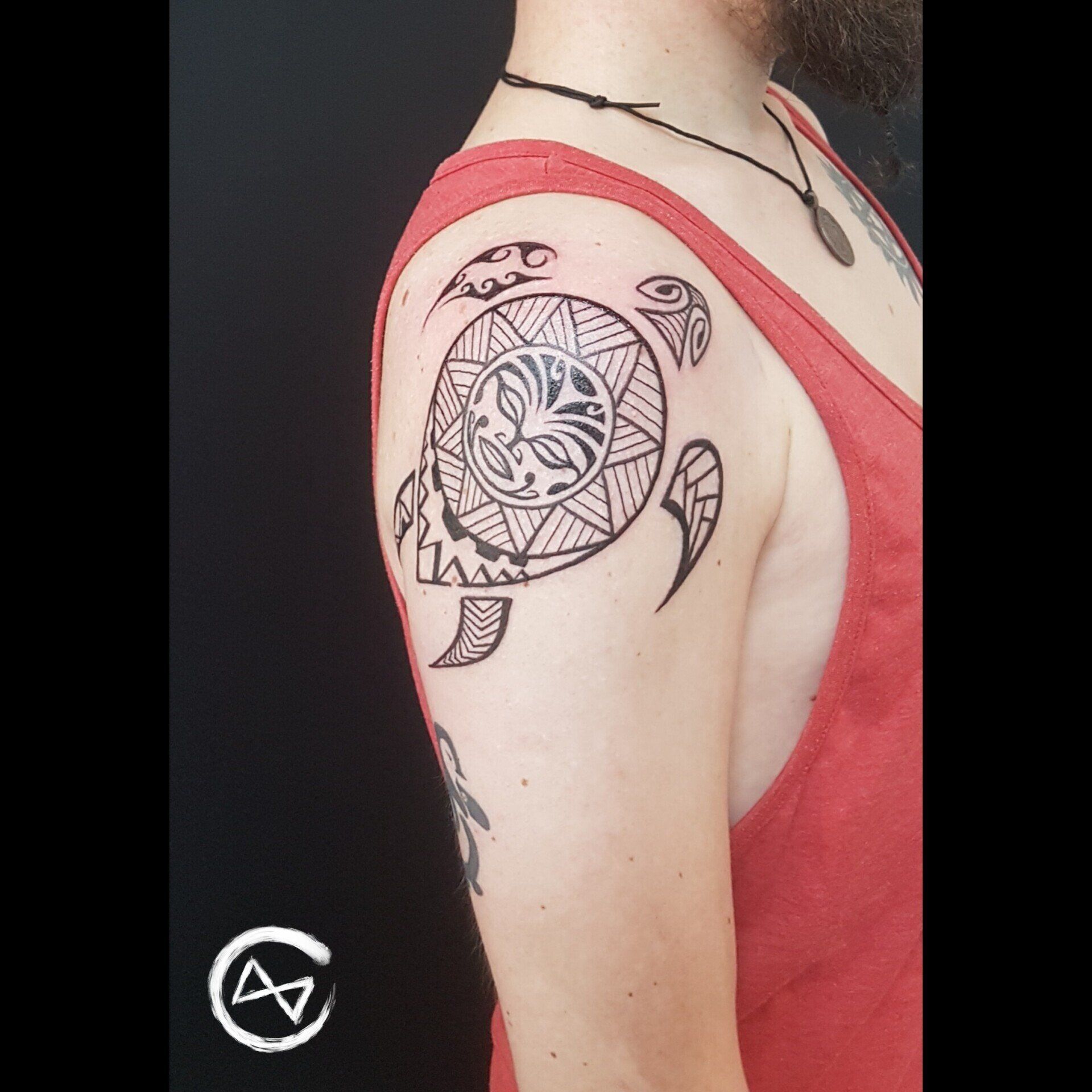 Maori Schildkröte Tiki Tattoo