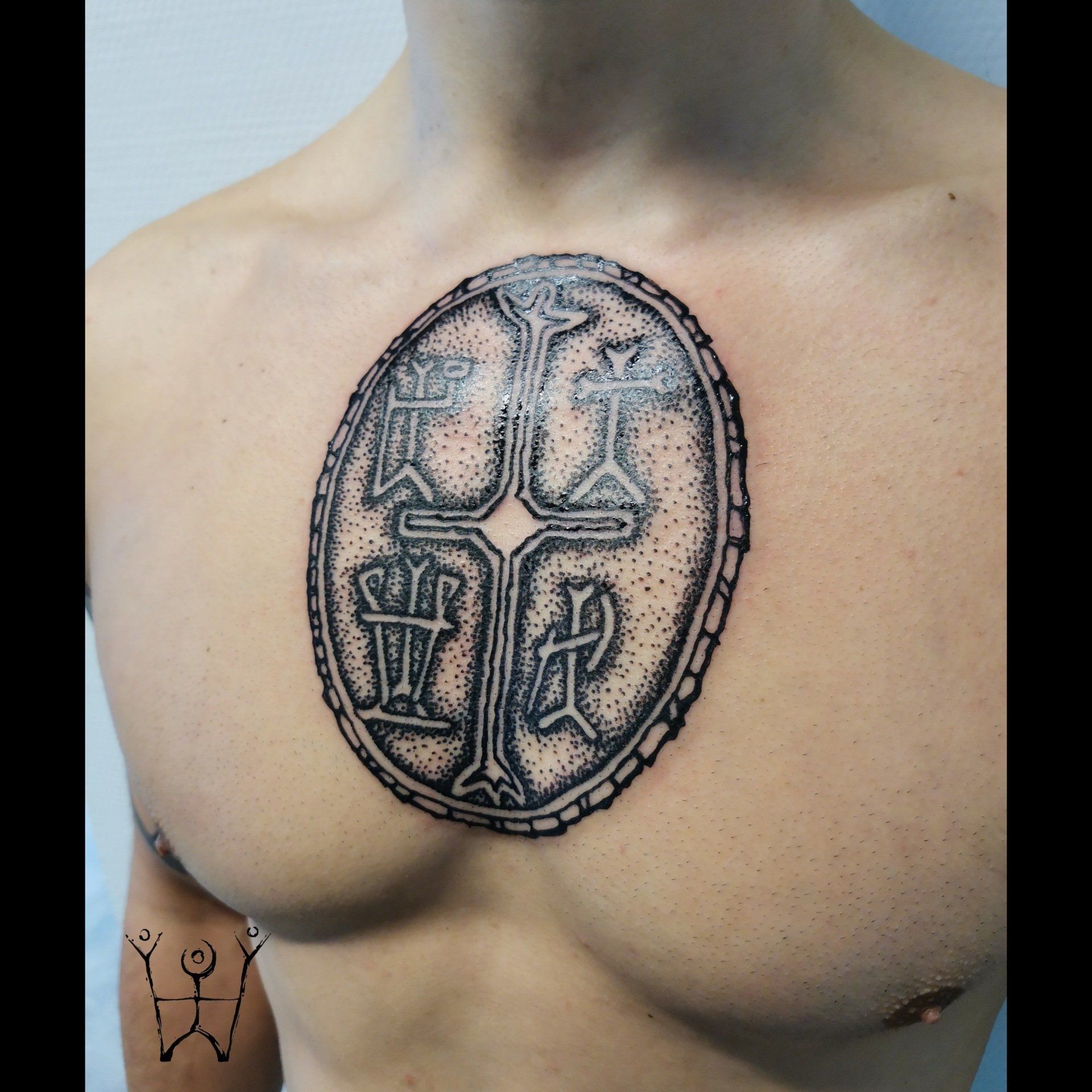 Shaman Tattoo Nordic Dotwork Schwarze Zeit Schwarzezeit Tattoostudio Tattoo