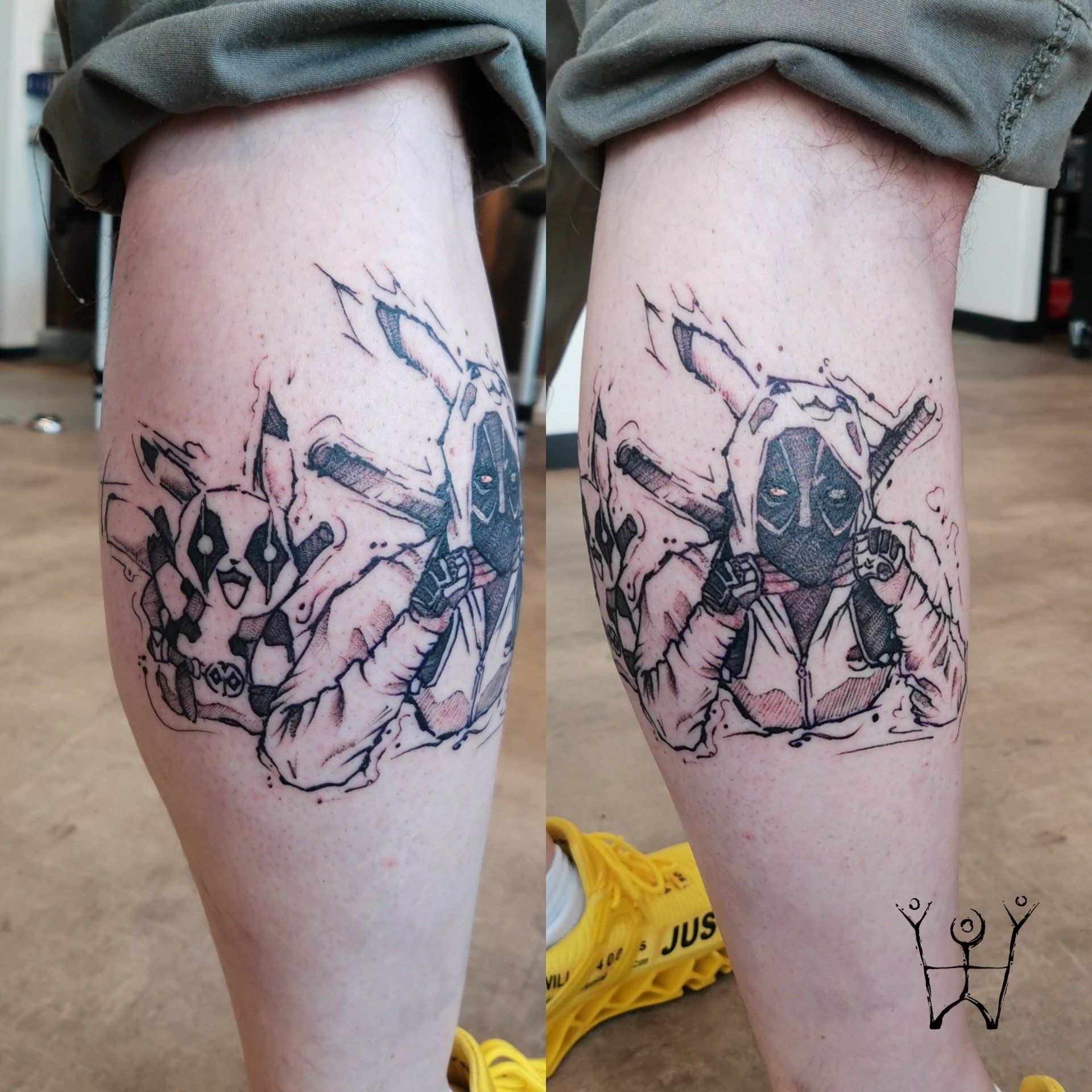 Deadpool Pikachu Tattoo Flensburg Schwarze Zeit Tattoo SchwarzeZeit TattooStudio