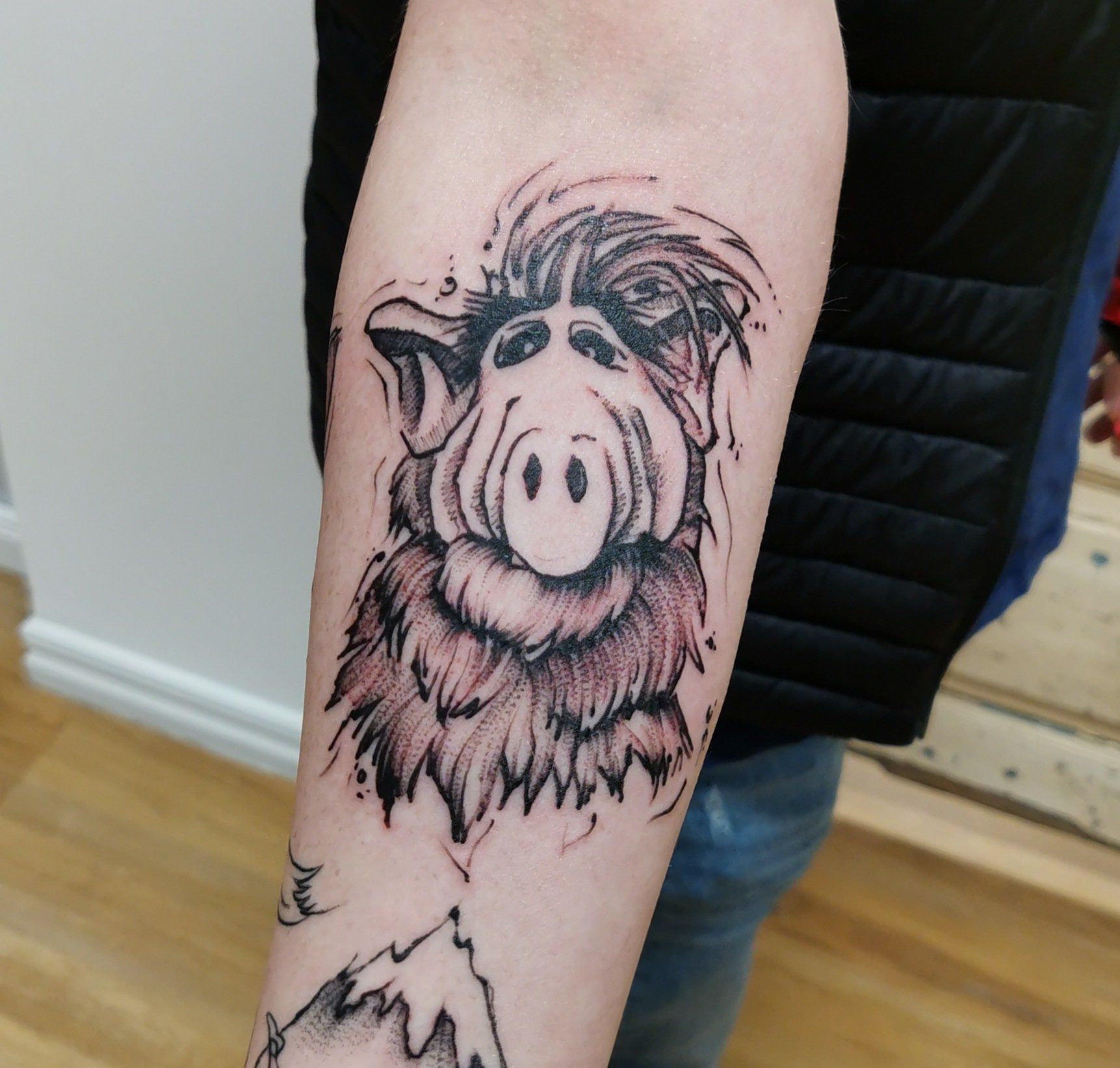Alf Sketchy Tattoo Flensburg Schwarze Zeit Tattoo SchwarzeZeit TattooStudio