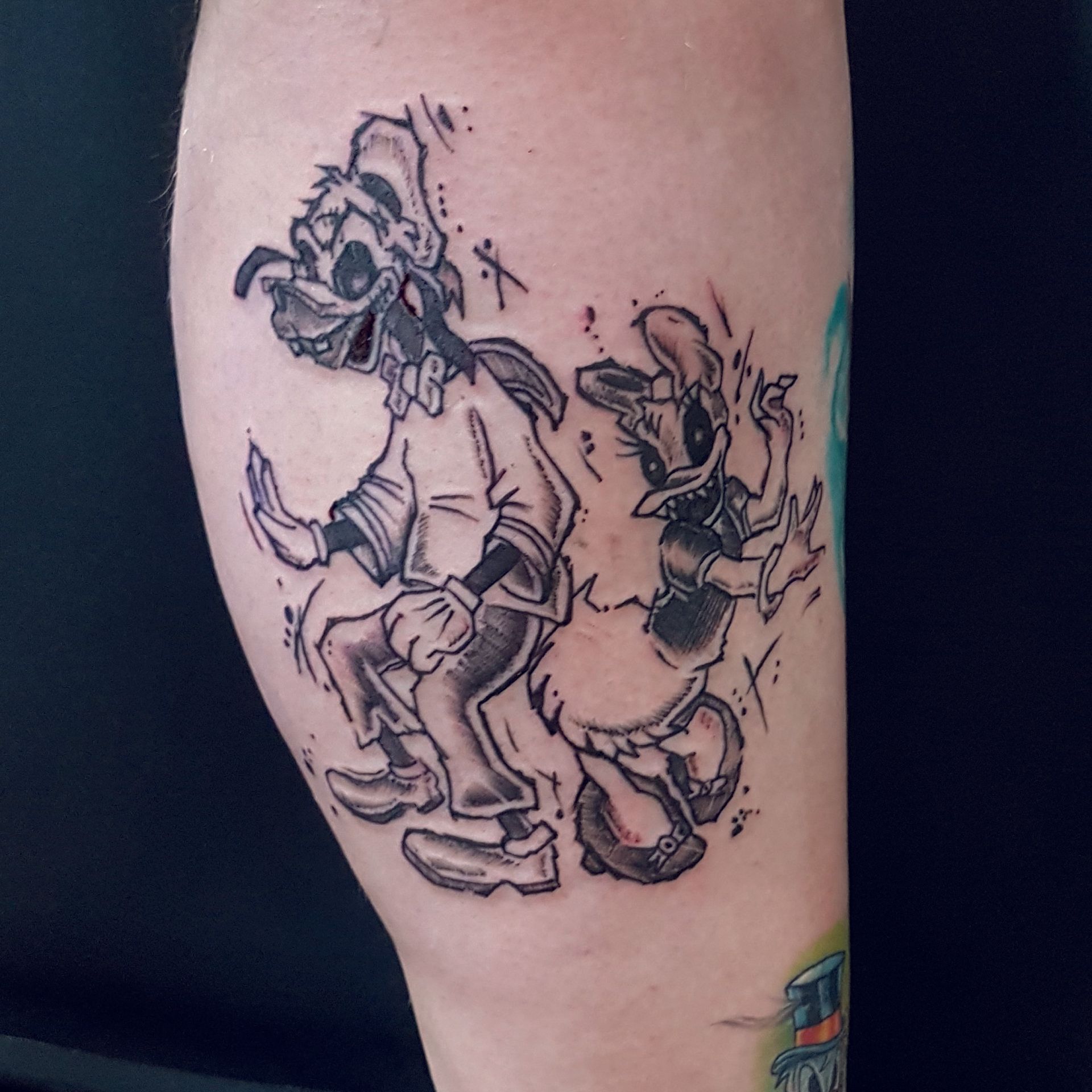 Donald Duck Disney Dead Sketchy Tattoo Flensburg Schwarze Zeit Tattoo SchwarzeZeit TattooStudio