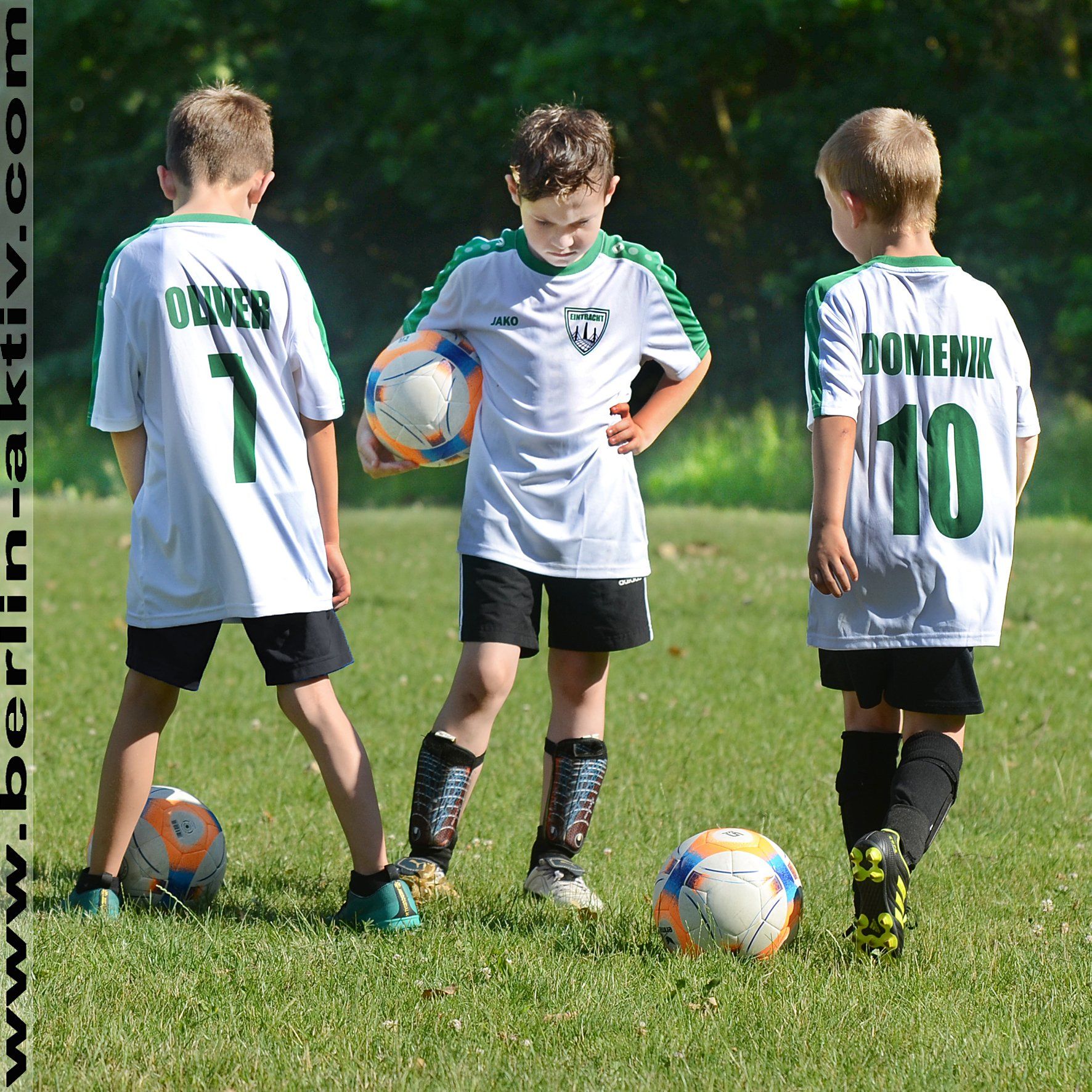 berlin-aktiv.com, Sport Trikot Polyester, Kinder T-Shirt mit Name und Nummer