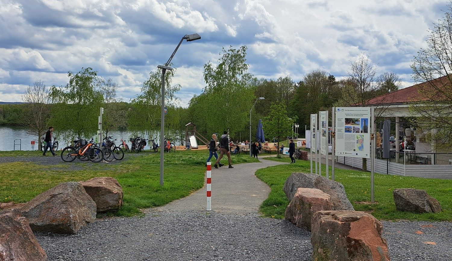 Start des Kulturweges am HonischBeach Niedernberg Start des Kulturweges am HonischBeach Niedernberg