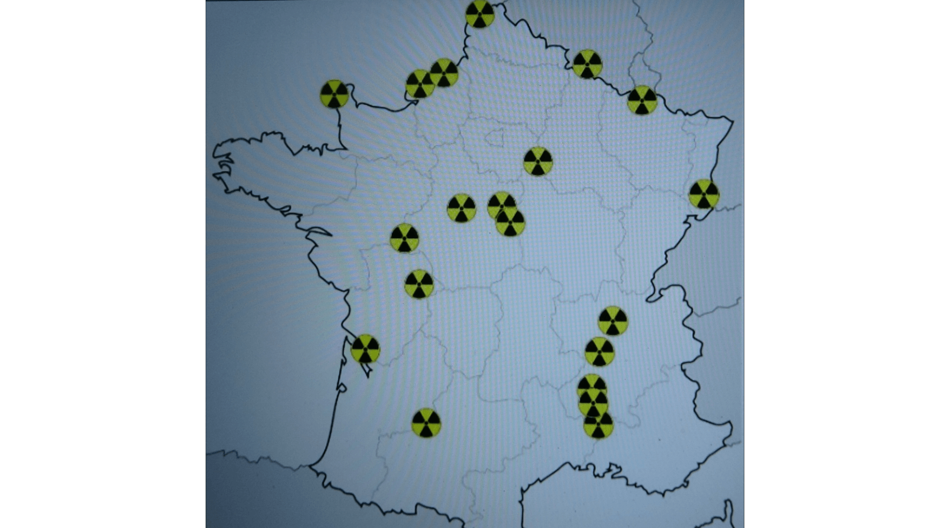 Emplacement des centrales nucléaires Françaises