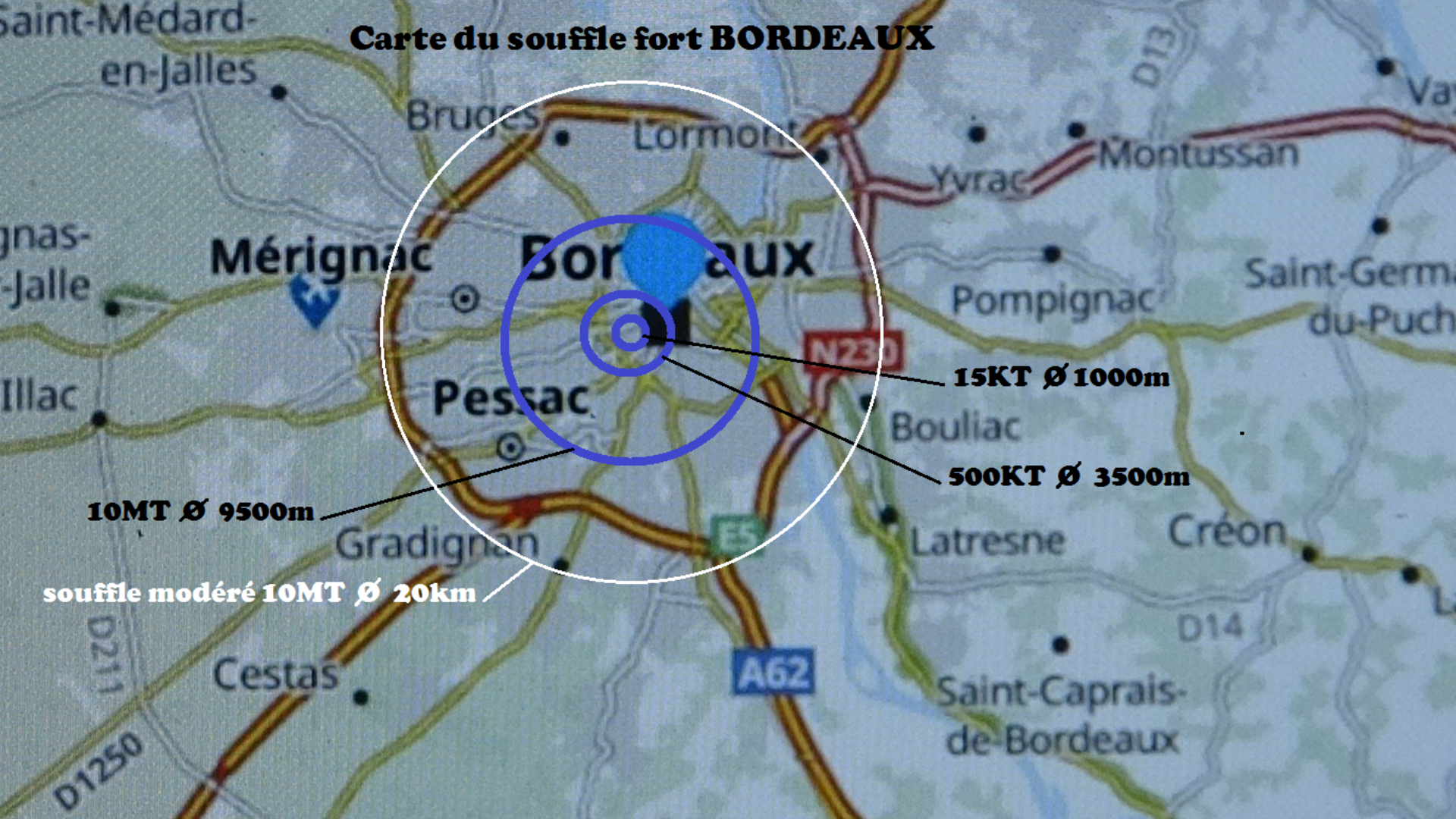 Carte du souffle fort Bordeaux
