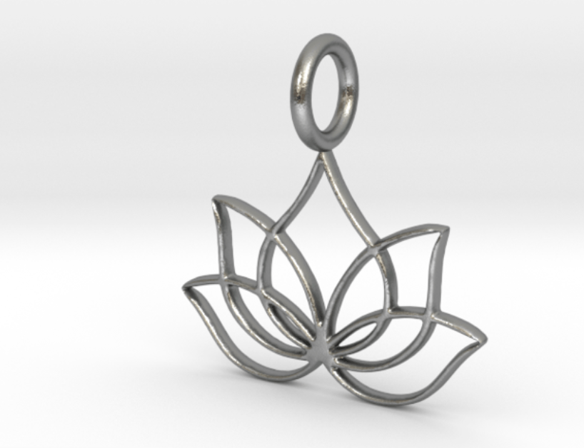 lotus flower pendant. Lotus flower jewelry