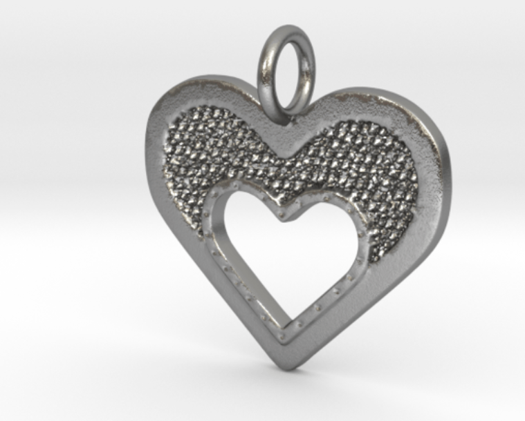 sterling silver heart pendant, 14k gold heart pendant