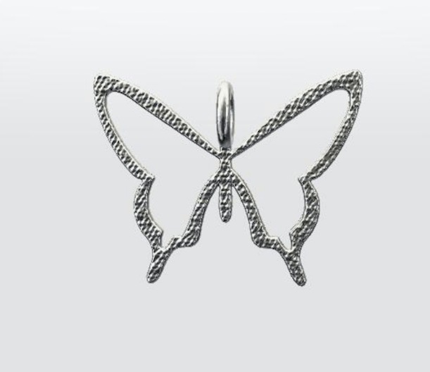 pretty silver butterfly pendant