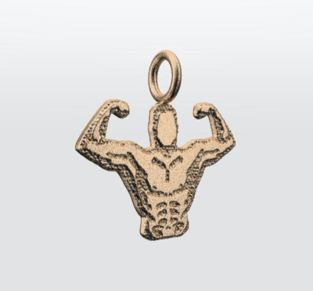 body builder pendant, body builder jewelry