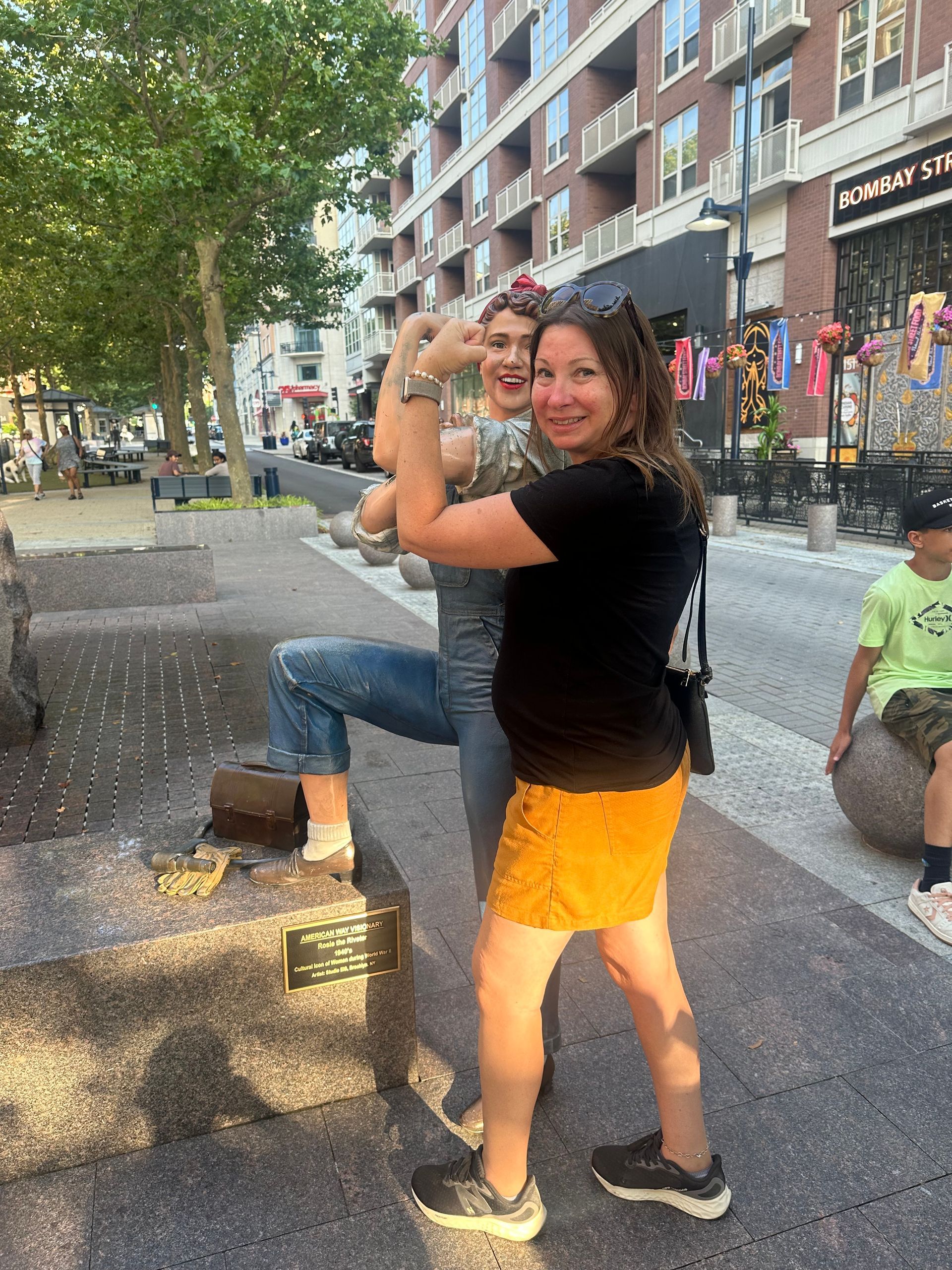 Darlene Hawley standing confidently, championing women’s voices and leadership.