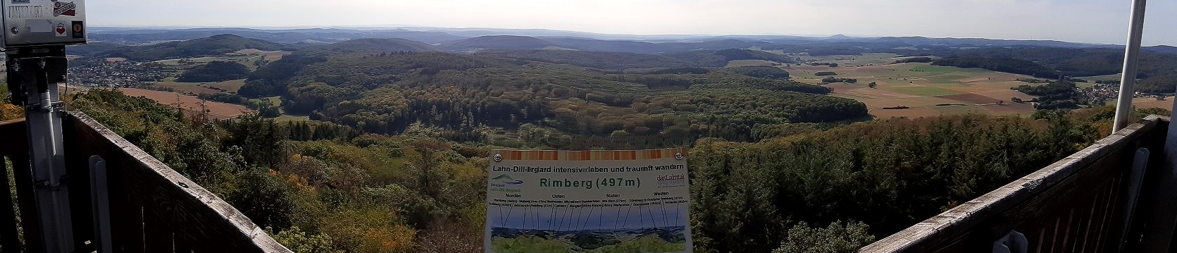 Panoramatour Damshausen Panorama Rimbergturm- Ferienwohnung Brälu - Dautphetal Lahntal Ferien Urlaub - Ebike Wandern