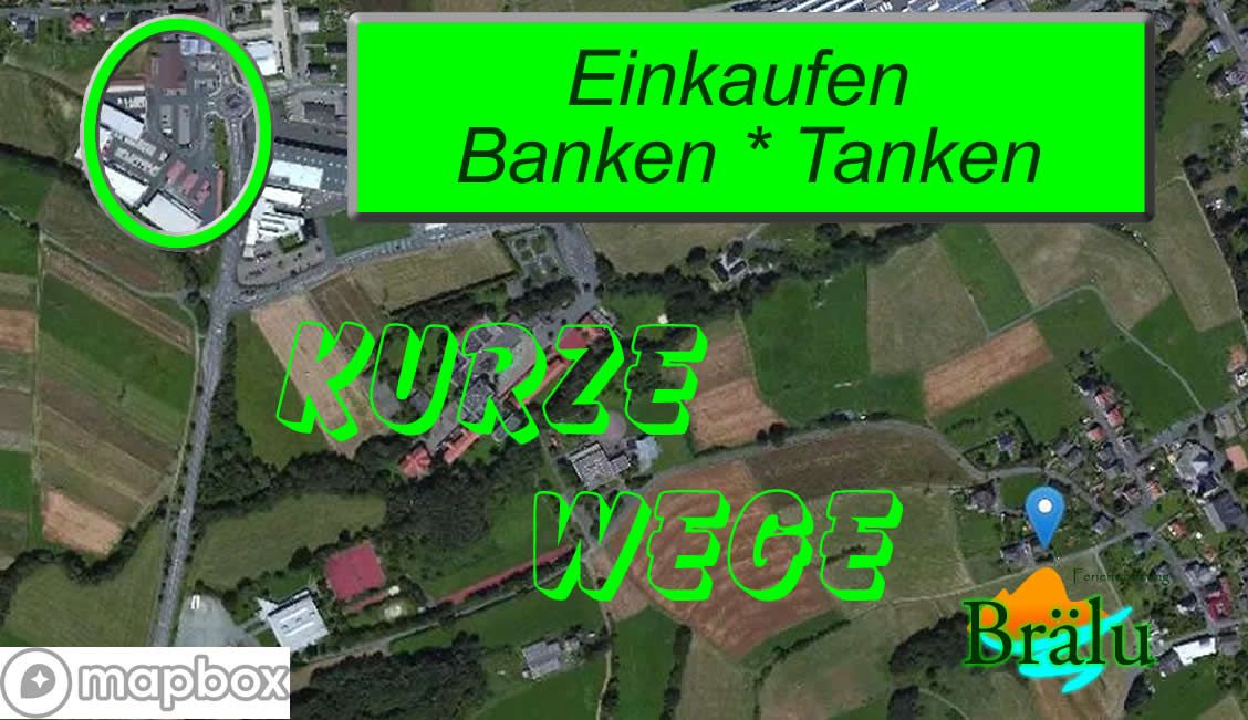 Ferienwohnung Brälu - Ferienwohnung Henkel Friedensdorf - Einkaufen- Friedensdorf Dautphetal - Urlaub Ferien Wandern Fahrrad Reiseziel Lahntal, Lahnradweg, Lahnhöhenweg