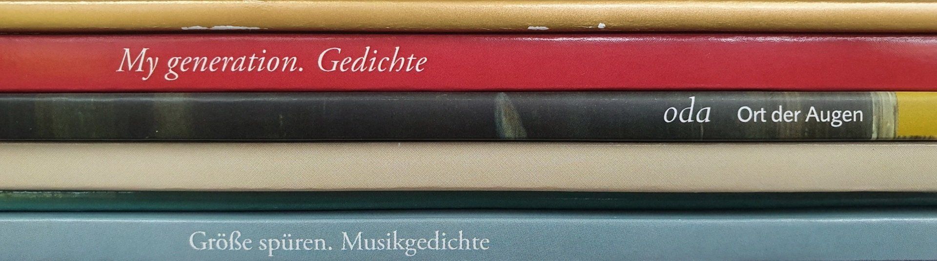 Ansicht Journalruecken gestapelt