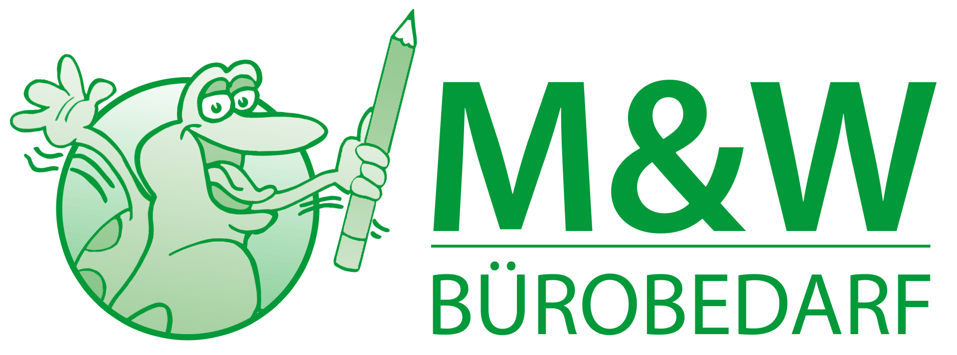 M&W Bürobedarf Logo mit Frosch