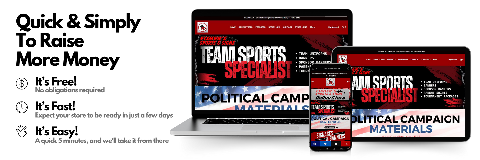 fund raiser web store