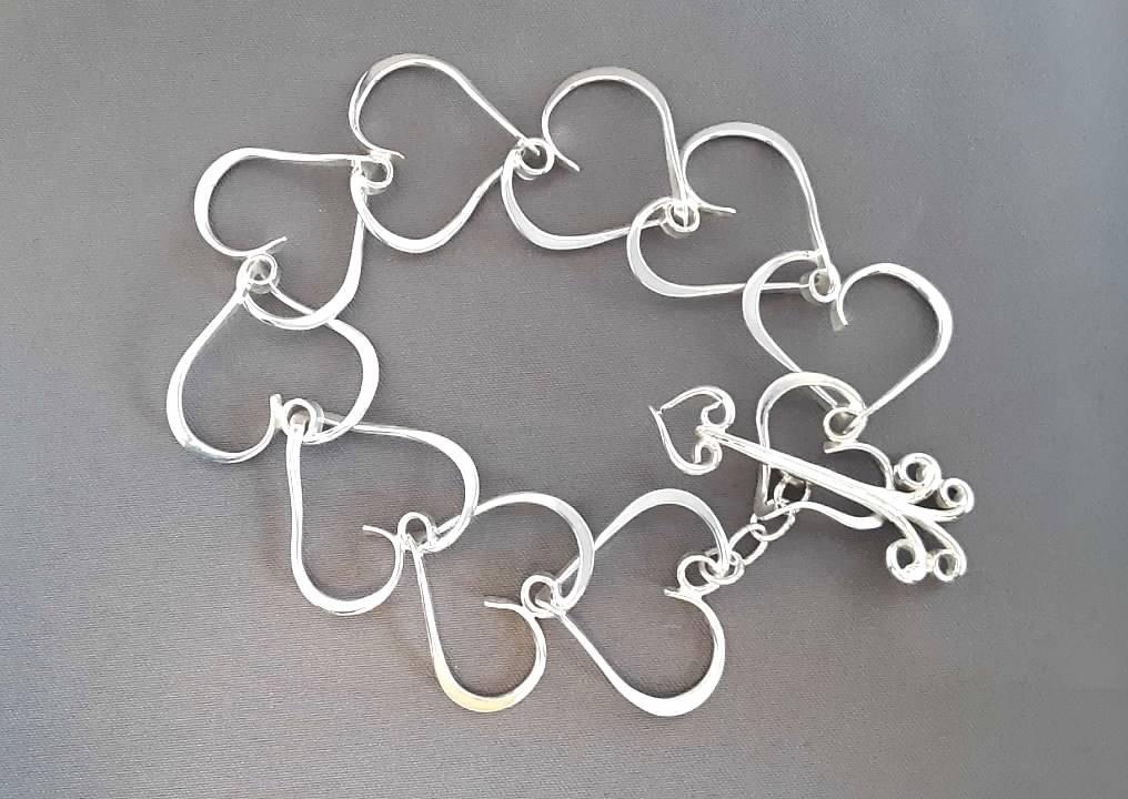 heart jewelry, argentium, silver