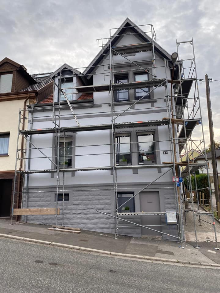 Fassade Dämmung, Verputzen