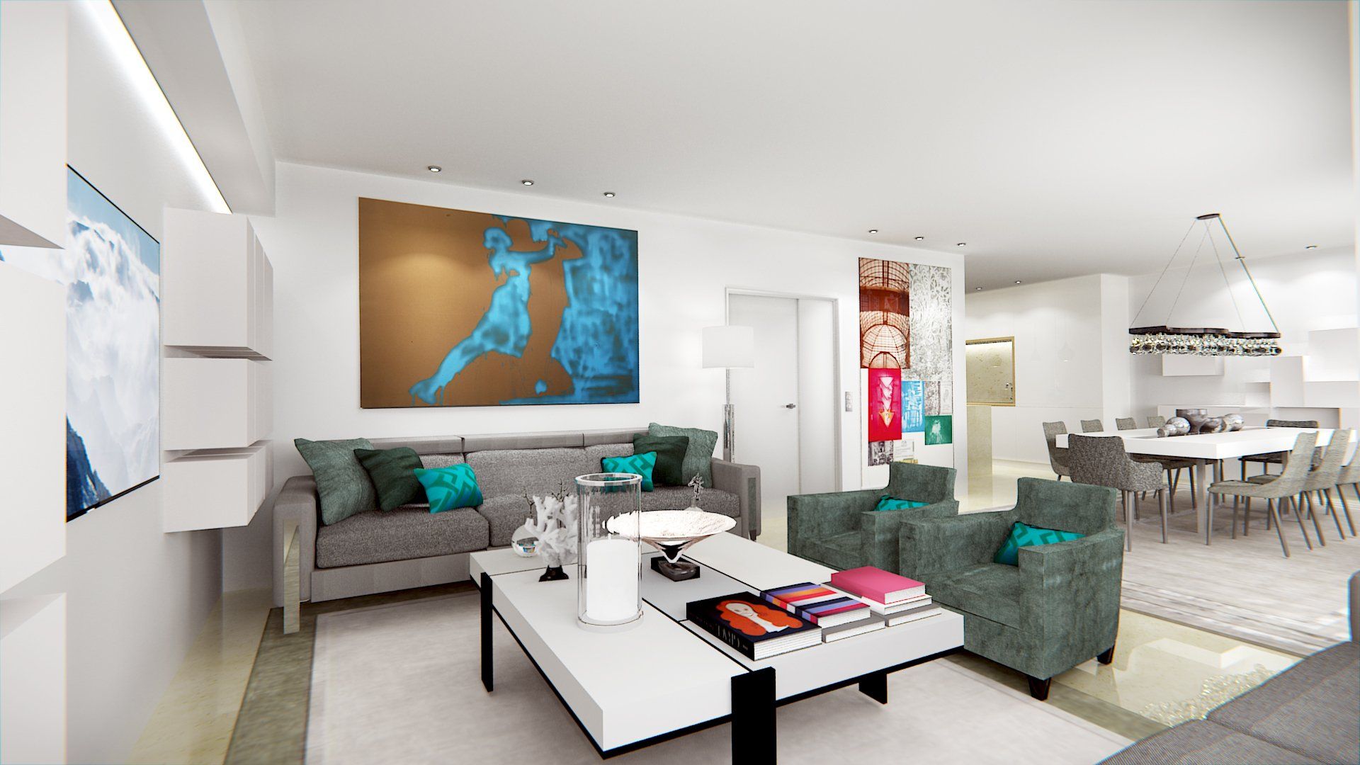 Salons design - cusine américaine - Table basse Marcella Briza Interiors