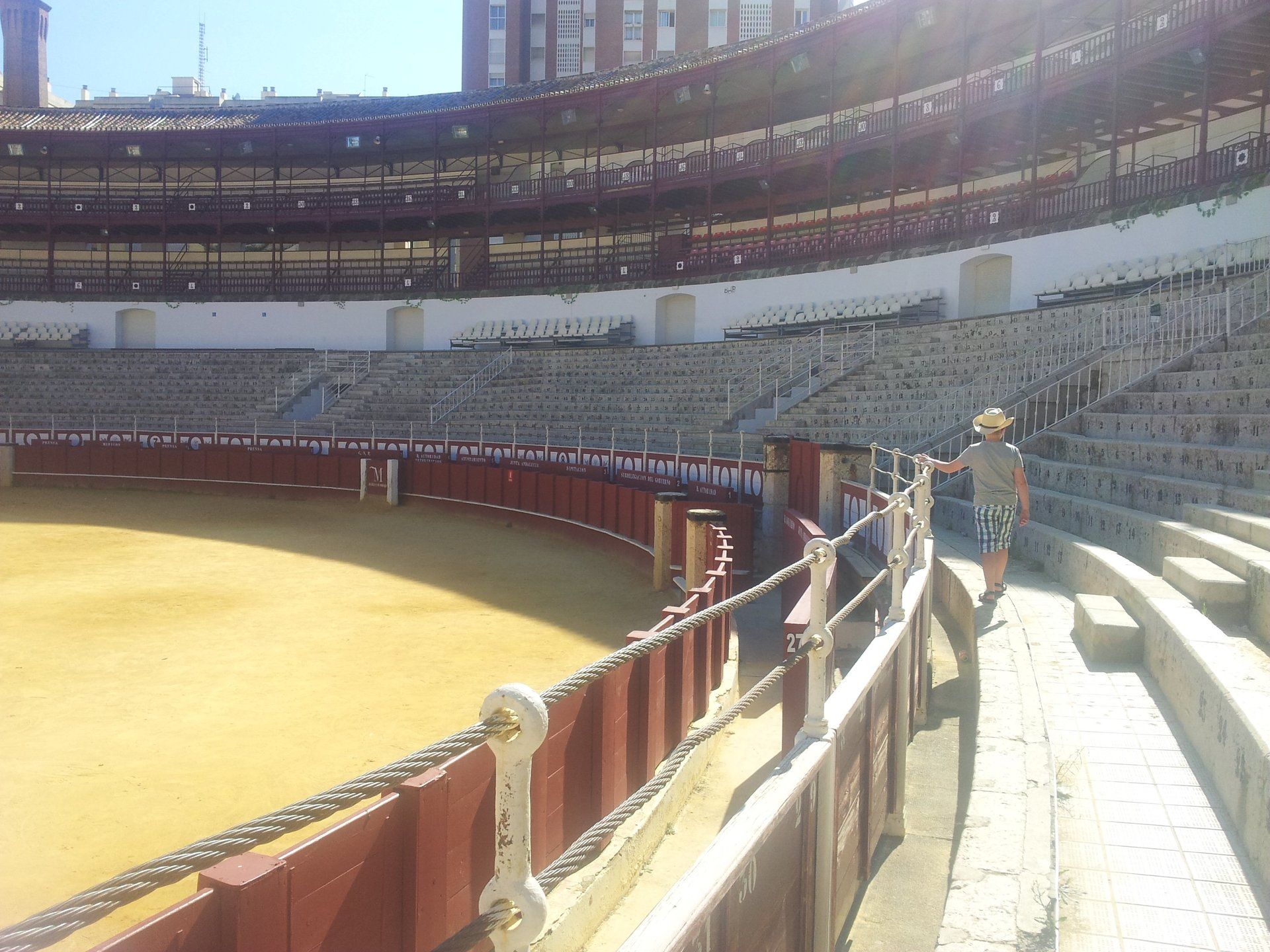 La Plaza de Torros, das innere der Stierkampfarena von Málaga