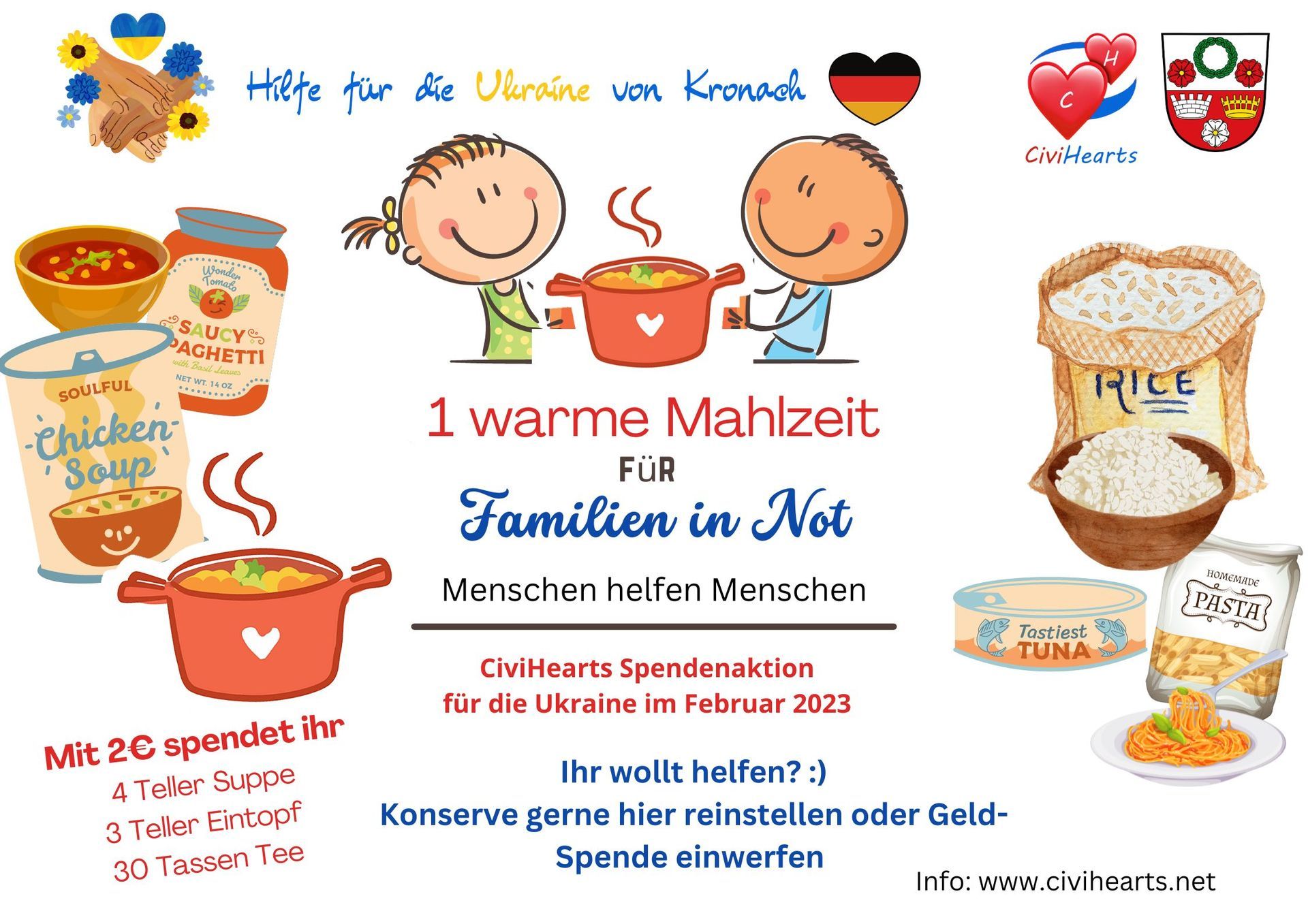 Civihearts Spendenaktion warme Mahlzeit Civihearts Spendenaktion warme Mahlzeit