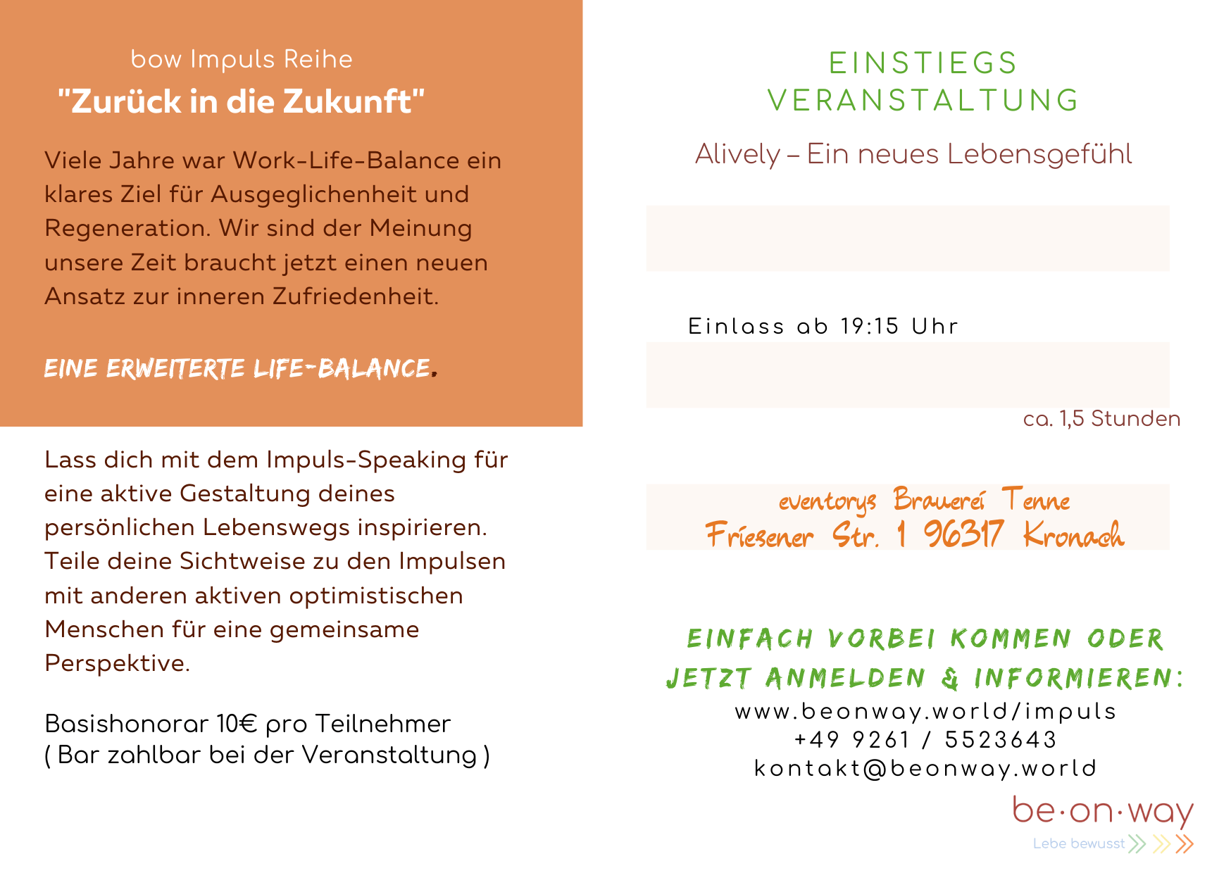 be on way Impuls Speaking be on way Impuls Speaking