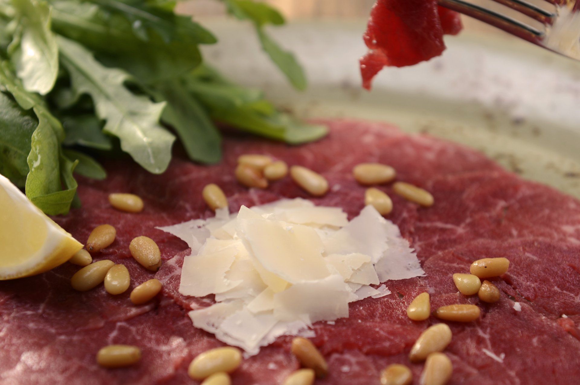 Vorspeise Carpaccio im Texas Steakhouse in Erfurt.