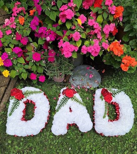 Artificial Funeral Flower Letters DAD