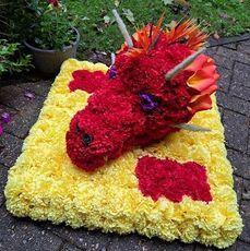 Artificial Funeral Flowers Custom Made Dragon's Head