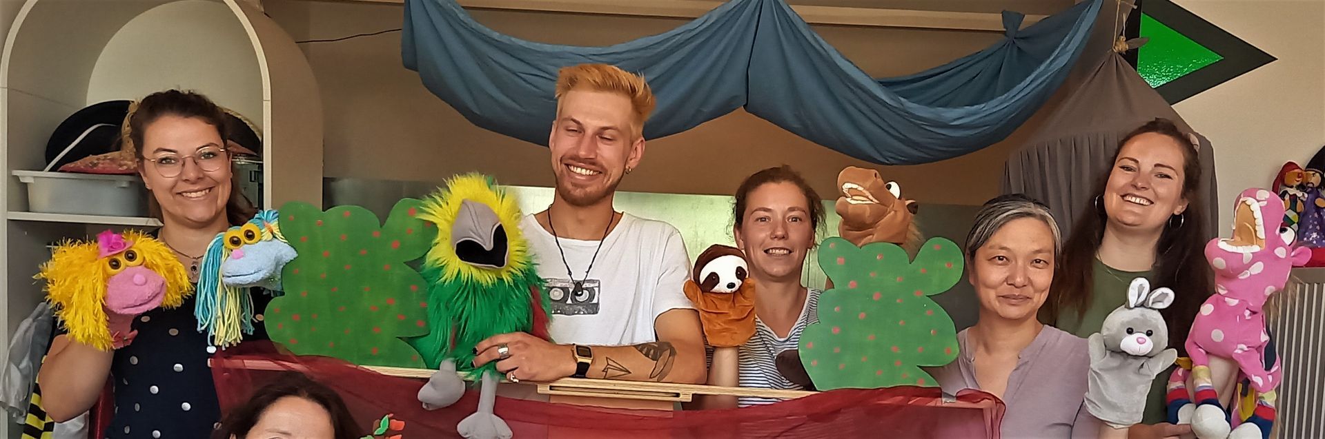 Teamfördernde Massnahme für Kitas Puppenspiel Workshop Klappmaulpuppen