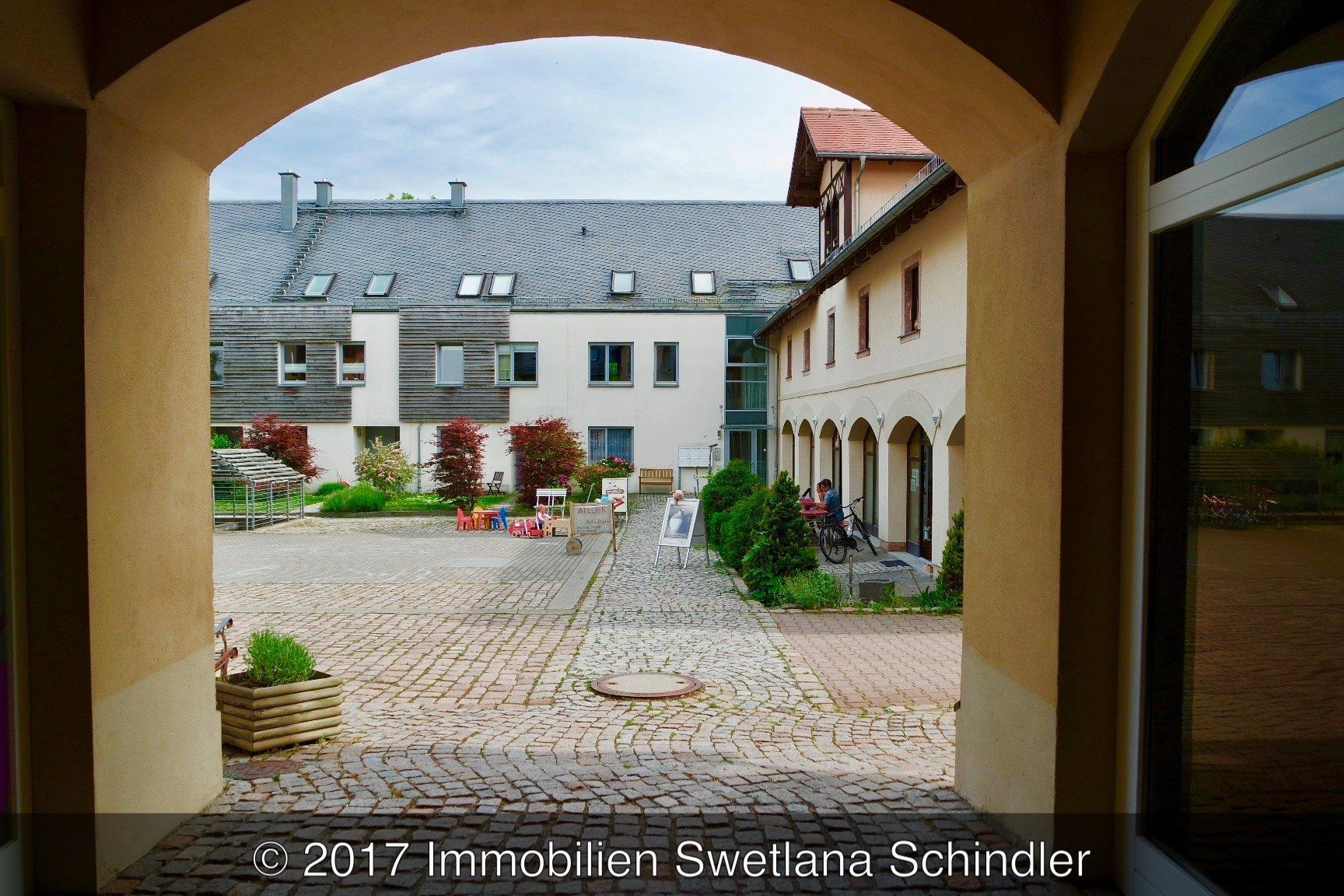 Blick zum Innenhof, Ladenlokal, 09557 Niederwiesa, Lichtenwalde, Schloß Lichtenwalde, Mieten, Immobilien Swetlana  Schindler