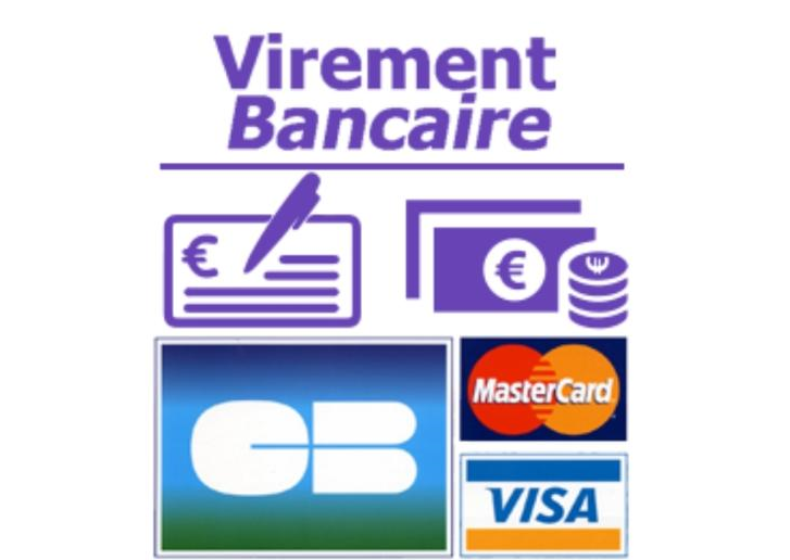 PAIEMENT ACCEPTES CB VIREMENT BANCAIRE ESPECES