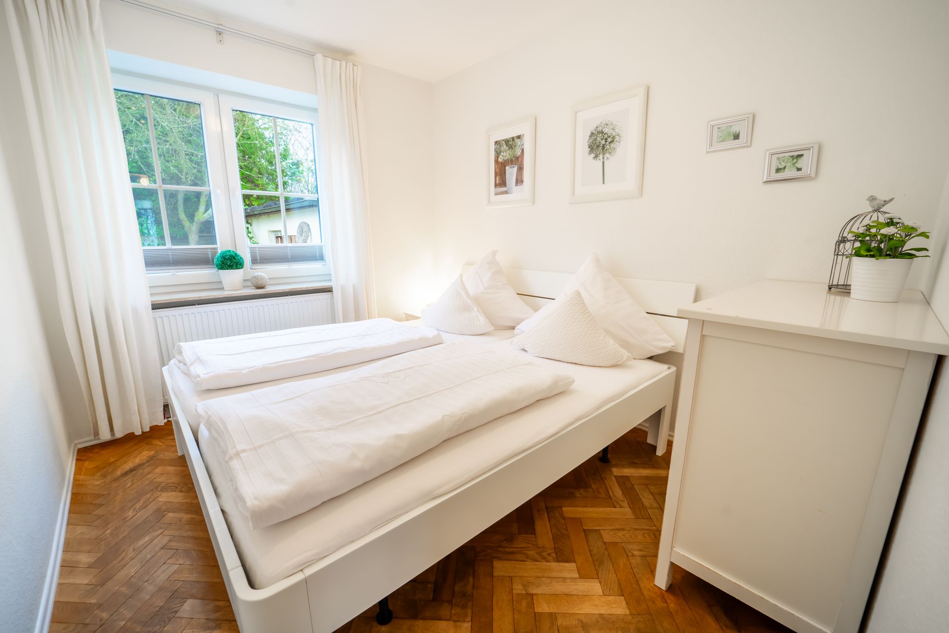 Schlafraum im Erdgeschoss Ferienhaus Scharbeutz