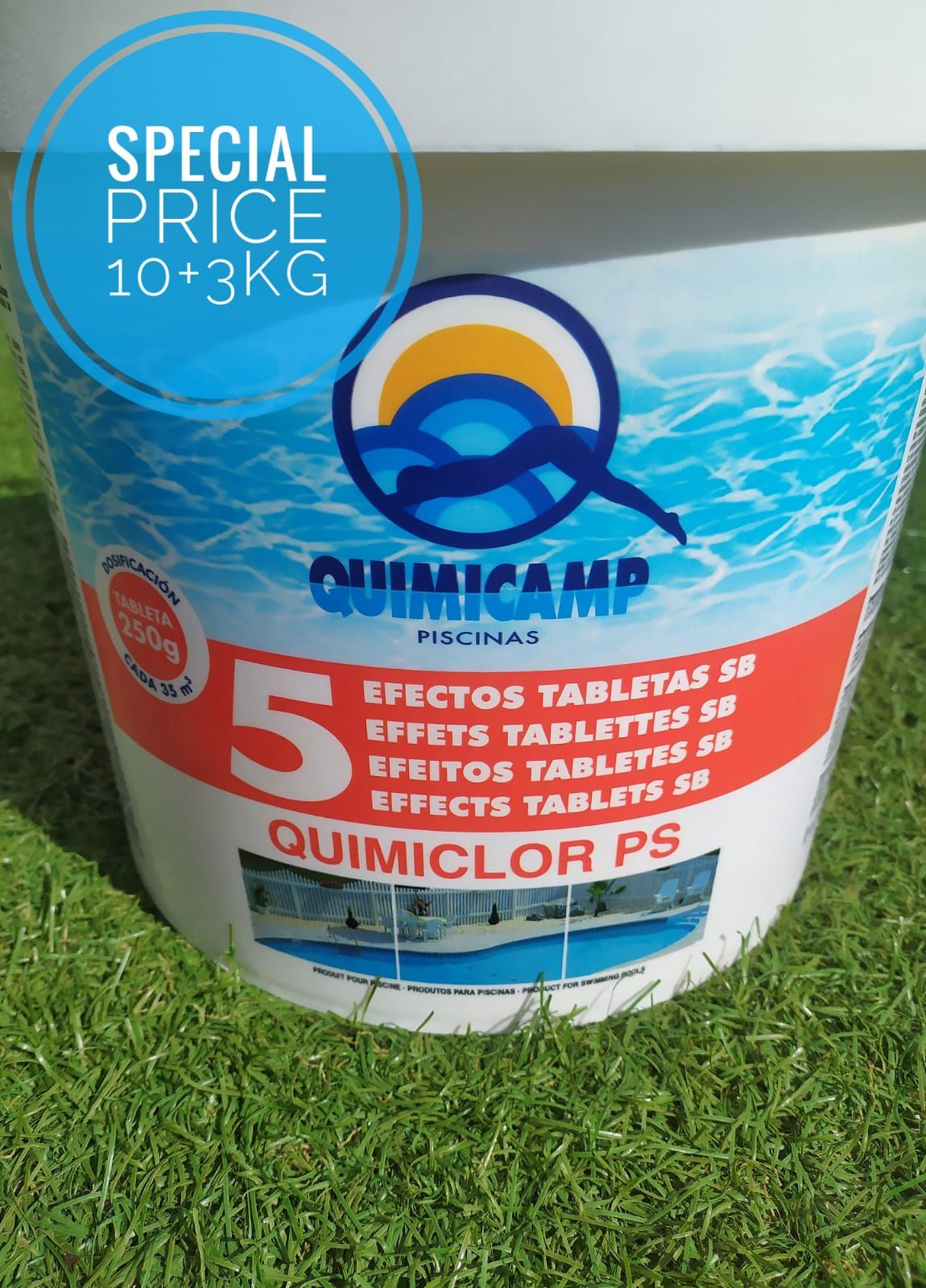 Cloro tabletas 5acciones en oferta