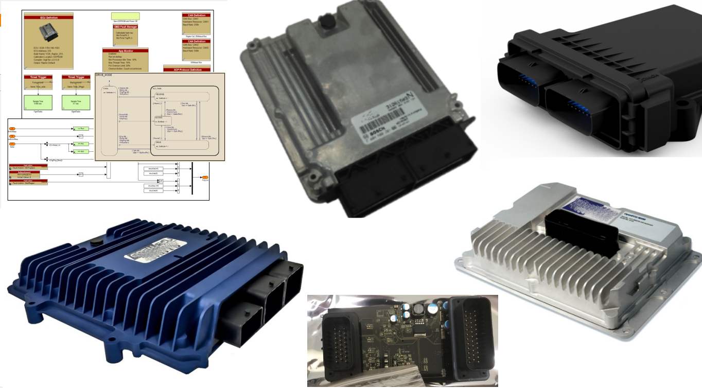 VCU powertrain or vehicle controls collage