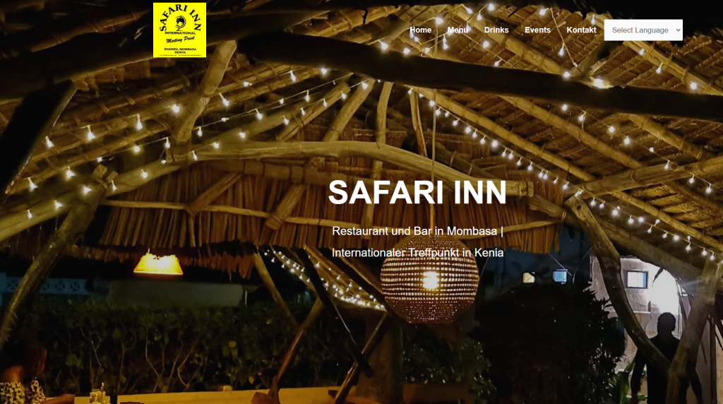 Safari Inn Restaurant in Mombasa - nach dem Wordpress-Update anno 2022 - 2023