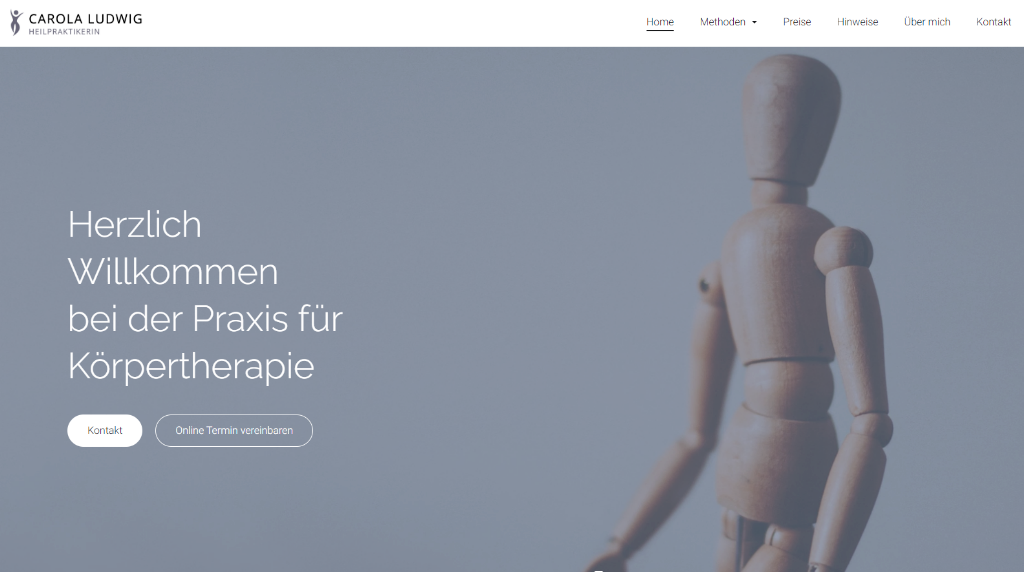 Praxis für Körpertherapie Carola Ludwig Bad Schussenried - Webseitenüberarbeitung