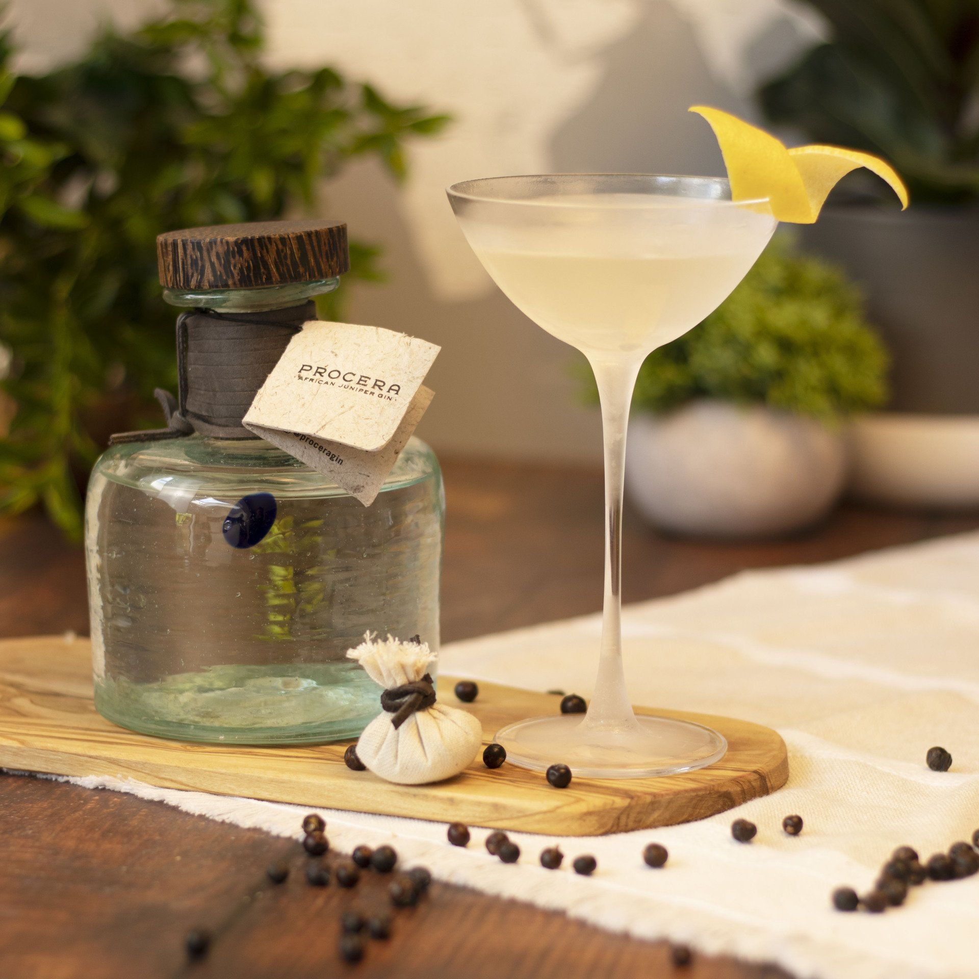 Dry Martini made with Procera Gin Procera Gin Martini Kenya
