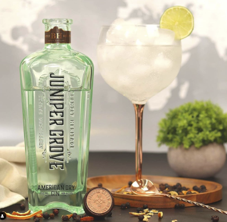 Juniper Grove, American Gin, Bentley Heritage Estate