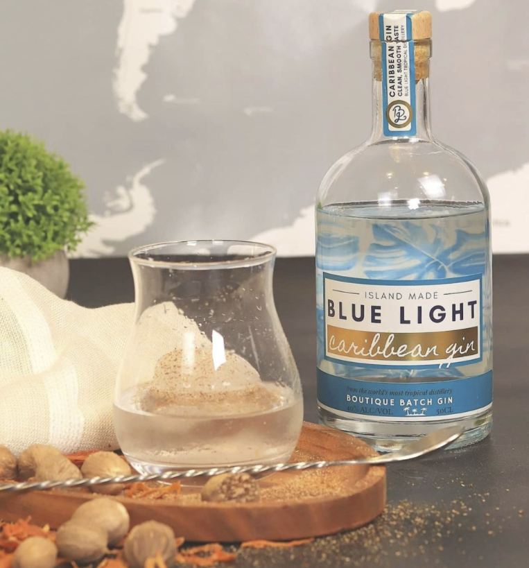 Blue Light Caribbean Gin, Granada, Caribbean Gin